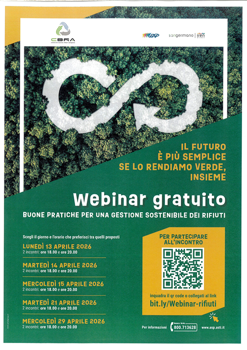 Webinar gratuiti su buone pratiche per una gestione sostenibile dei rifiuti