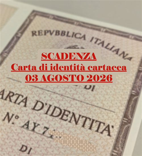 Scadenza validità carta di identità cartacea